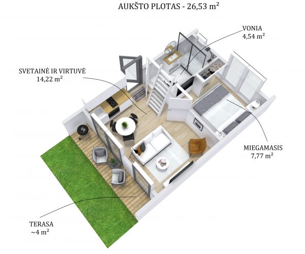 3d galimas 1 aukstas – su uzrasais